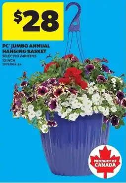 Real Canadian Superstore PC jumbo annual hanging basket offer
