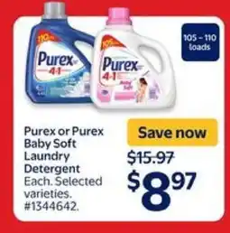 Walmart Purex or Purex Baby Soft Laundry Detergent offer