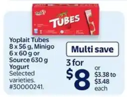 Walmart Yoplait Tubes, Minigo, or Source Yogurt offer