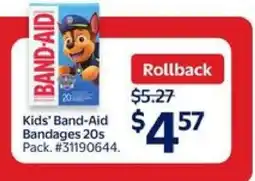 Walmart Kids' Band-Aid Bandages 20s Pack offer