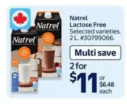 Walmart Natrel Lactose Free Milk offer