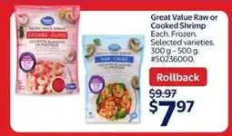 Walmart Great Value Raw or Cooked Shrimp offer