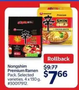 Walmart Nongshim Premium Ramen Pack offer