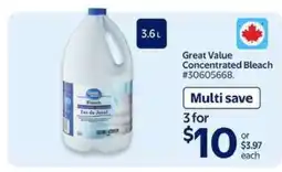 Walmart Great Value Concentrated Bleach offer