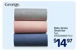 Walmart George Baby Jersey Sheet Set offer