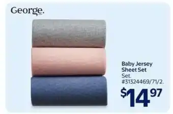 Walmart George Baby Jersey Sheet Set offer