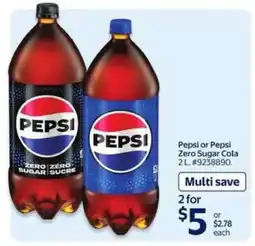 Walmart Pepsi or Pepsi Zero Sugar Cola offer