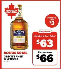 Real Canadian Liquorstore Gibson's Finest 12 Year Old offer