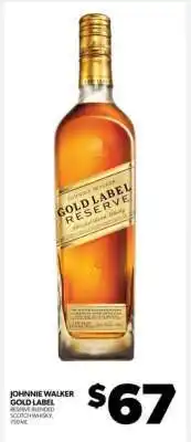 Real Canadian Liquorstore Johnnie Walker Gold Label Reserve offer