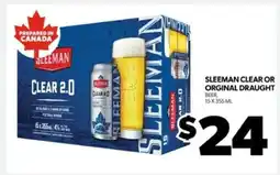 Real Canadian Liquorstore Sleeman Clear or Original Draught offer