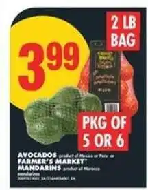 No Frills Avocados or Farmer's Market Mandarins offer