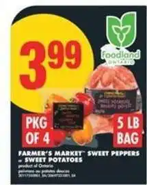 No Frills Farmer's Market Sweet Peppers or Sweet Potatoes offer