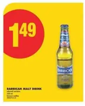 No Frills BARBICAN MALT DRINK offer