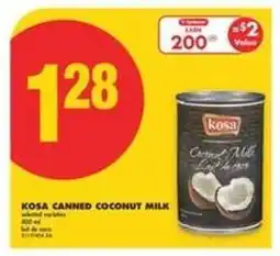 No Frills KOSA CANNED COCONUT MILK offer