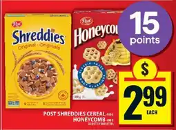 Food Basics Post Shreddies Cereal / Honeycomb offer