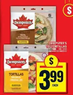 Food Basics DEMPSTER’S 10” TORTILLAS offer