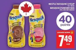 Food Basics Nestlé Nesquik Syrup or Powder Mix offer