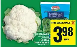 Food Basics Cauliflower and Green Beans offer
