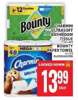 Food Basics Charmin UltraSoft Bathroom Tissue & Bounty Paper Towel offer