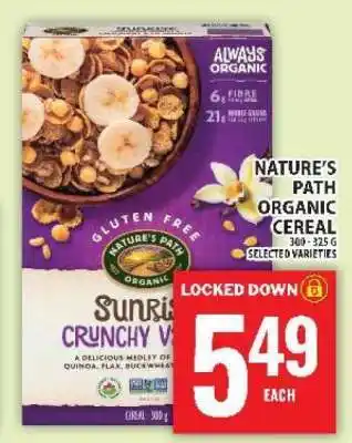 Food Basics NATURE’S PATH ORGANIC CEREAL offer
