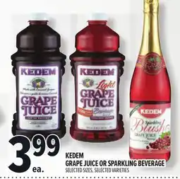 Metro KEDEM GRAPE JUICE OR SPARKLING BEVERAGE offer