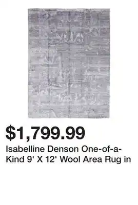 Wayfair Isabelline Denson One-of-a-Kind 9' X 12' Wool Area Rug in offer