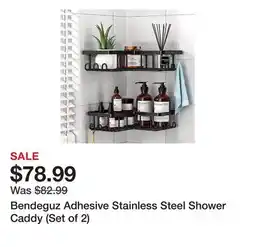 Wayfair Bendeguz Adhesive Stainless Steel Shower Caddy (Set of 2) offer