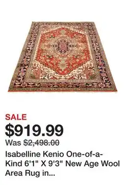 Wayfair Isabelline Kenio One-of-a-Kind 6'1 X 9'3 New Age Wool Area Rug in Dark Copper offer