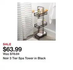 Wayfair Noir 3 Tier Spa Tower in Black offer