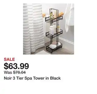 Wayfair Noir 3 Tier Spa Tower in Black offer
