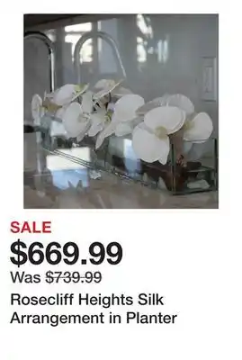 Wayfair Rosecliff Heights Silk Arrangement in Planter offer