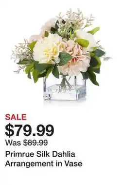 Wayfair Primrue Silk Dahlia Arrangement in Vase offer