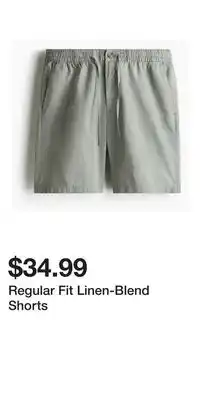 H&M Regular Fit Linen-Blend Shorts offer