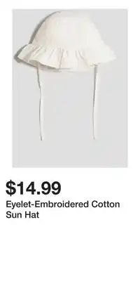 H&M Eyelet-Embroidered Cotton Sun Hat offer