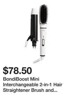 Sephora BondiBoost Mini Interchangeable 2-in-1 Hair Straightener Brush and Curling Iron offer