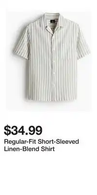 H&M Regular-Fit Short-Sleeved Linen-Blend Shirt offer