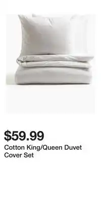H&M Cotton King/Queen Duvet Cover Set offer