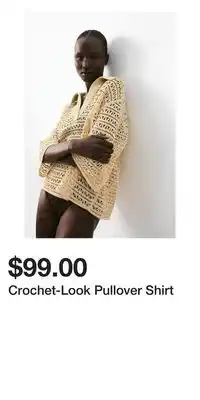 H&M Crochet-Look Pullover Shirt offer