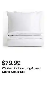 H&M Washed Cotton King/Queen Duvet Cover Set offer