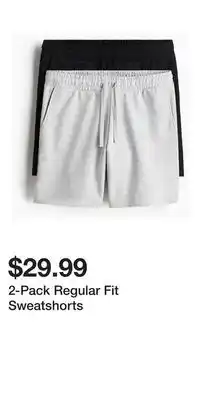 H&M 2-Pack Regular Fit Sweatshorts offer