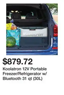Bed Bath & Beyond Koolatron 12V Portable Freezer/Refrigerator w/ Bluetooth 31 qt (30L) offer