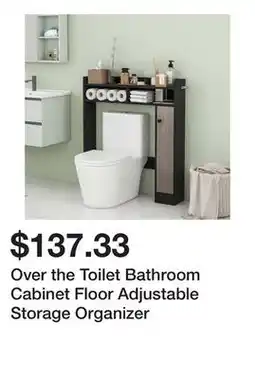 Bed Bath & Beyond Over the Toilet Bathroom Cabinet Floor Adjustable Storage Organizer offer