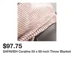 Bed Bath & Beyond SAFAVIEH Coraline 50 x 60-inch Throw Blanket offer