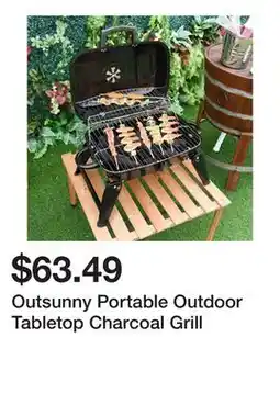 Bed Bath & Beyond Outsunny Portable Outdoor Tabletop Charcoal Grill offer