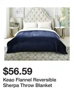 Bed Bath & Beyond Keao Flannel Reversible Sherpa Throw Blanket offer