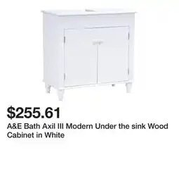 Bed Bath & Beyond A&E Bath Axil III Modern Under the sink Wood Cabinet in White offer
