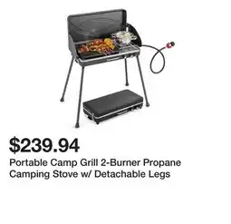 Bed Bath & Beyond Portable Camp Grill 2-Burner Propane Camping Stove w/ Detachable Legs offer