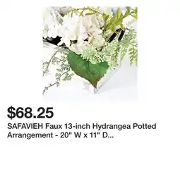 Bed Bath & Beyond SAFAVIEH Faux 13-inch Hydrangea Potted Arrangement - 20 W x 11 D x 13 H offer