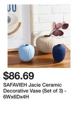 Bed Bath & Beyond SAFAVIEH Jacie Ceramic Decorative Vase (Set of 3) - 6Wx6Dx4H offer