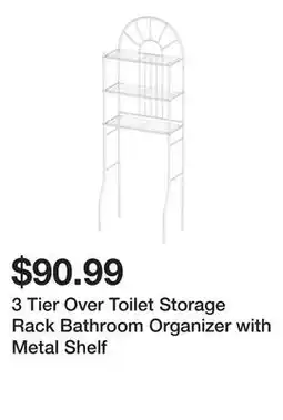 Bed Bath & Beyond 3 Tier Over Toilet Storage Rack Bathroom Organizer with Metal Shelf offer